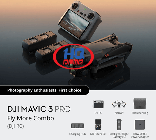 Drone Flycam Thiết Bị Bay Không Người Lái Model DJI Mavic 3 Pro Fly More Combo (DJI RC) Hãng DJI