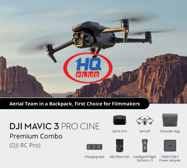 Drone Flycam Thiết Bị Bay Không Người Lái Model DJI Mavic 3 Pro Cine Premium Combo (DJI RC Pro) Hãng DJI